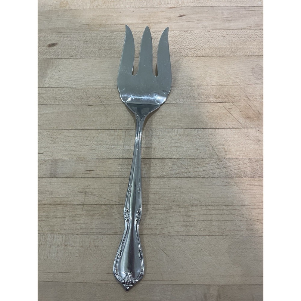 International Insico Victorian Charm Cold Meat Fork 8-1/4" Stainless